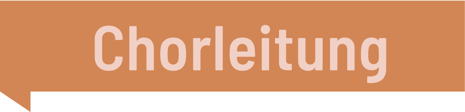 Orangene Fahne mit der Aufschrift Chorleitung